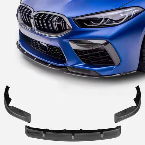 For BMW F91 F92 F93 M8 Real Carbon Fiber Front Bumper Lower Lip Spoiler Diffuser Body Kit Car Tuning
