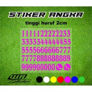 Complete number cutting stickers, number stickers