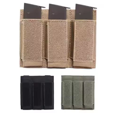 Tactical Triple 9mm Magazine Pouch Pistol Mag Pouch Holster For Glock 1911 92 CZ Hunting Accessories