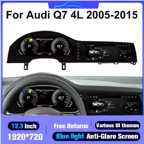 For Audi Q7 4L 2005-2015 Cluster Dash Digital screen Carplay Auto speed Dash Cluster Virtual Cockpit