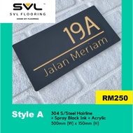 SVL - Customized House Number Plate S/Steel Nombor Rumah plate Stainless Steel