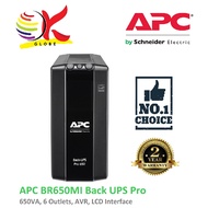 APC 650VA/ 390 WATTS UPS POWER SAVING BACKUP PRO BATTERY 230V (BR650MI) 6 OUTLETS, AVR, LCD DISPLAY 
