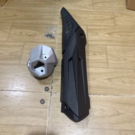 Ốp pô và chụp đích pô xe WINNER V1 kiểu THÁI màu đen mờ đích BẠC . DoChoiXeMayShop