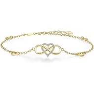 S925 Summer Anklet Korean Version Silver Anklet Benming Year European American Gold Simple Gold-Plat