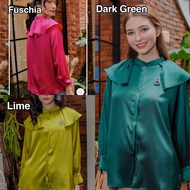 Aera Shirt - Lime Dark Green Fuschia fuchsia Yarn Needle buttonscarves XS S M L XL XXL nada series f