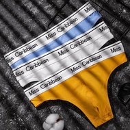 Men Underwear Sexy U-Convex Sports Fitness Letter Waist Cotton Low-Waist Seamless Briefs Thong T-Pants