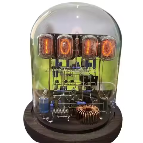 N12 Glow Tube Clock Nixie Tube Clock Handmade DIY Table Clocks Shed Manual Shed Clock Desktop Decora