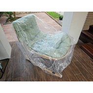 Leisure Chair Cover Rocking Rattan Clear Dustproof Rainproof Tarp Lizard Repellent With Rubber Band.