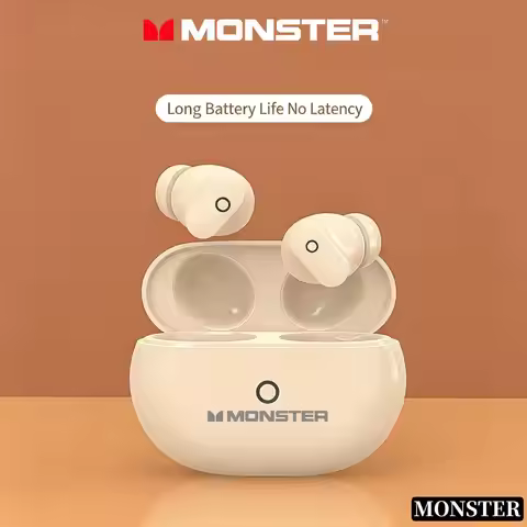 MONSTER Wireless Bluetooth Earbuds ANC Noise Reduction Hi-Fi Stereo Sound Earphones Sport Long Endur