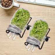 [mibum01uz] Sprouting Jar Kit Stainless Steel Lid and Stand Set Reusable Strainer Screen for Broccol