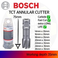 BOSCH TCT ANNULAR CUTTER 14mm 16mm 18mm 20mm working depth 2 608 577 483 2 608 577 484 2 608 577 485