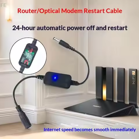 [F] Router Reboot Cable WiFi Auto Restarter 24-Hour Timed Power-Off Reset Controller Optical Modem R