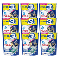日本 P&amp;G - ARIEL清新除臭4D洗衣球-【9袋箱購】深藍款補充包33入/袋