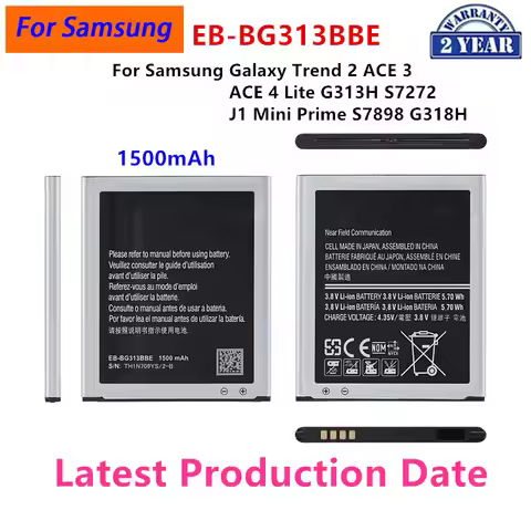 Brand New EB-BG313BBE 1500mAh Battery For Samsung Galaxy Trend 2 ACE 3 ACE4 Lite G313H S7272 J1 Mini