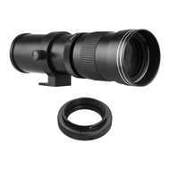 Camera MF Super Telephoto Zoom Lens F/8.3-16 420-800mm T Mount with Adapter Ring Universal 1/4 Thread Replacement for Canon EF-Mount Cameras EOS 80D 77D 70D 60D 60Da 50D 7D 6D 5D T7i T7s T6s T6i T6 T5i T5 T4i T3i T3 T2i SL2 SL1