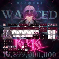 Honkai Keycap: Star Rail Kafka thick PBT through led in dyesub 5 sides 135 keys anime layout keycaps