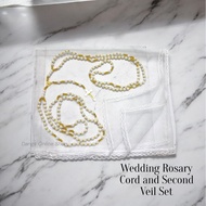 Wedding Rosary Cord and Second Veil Catholic