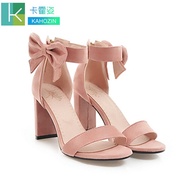 factory Modis Summer 2019 Women Shoes Fenty Beauty Ayakkabi Bow-knot Pink Casual sandals Shoes Chaus