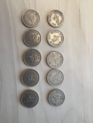 香港舊版一元硬幣 港英英女皇 1978-1997 收藏 lot