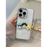3d Button Pouting Baby LUX 3D Silver Motif Clear Glitter For Oppo A3S A3X A5i A5S A7 F9 A5 A5i 2025 