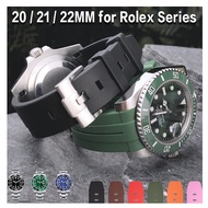 20/21/22mm Watch Accessories Rubber strap Watch Band compatible for Rolex Water Ghost King Yacht