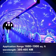 inShareplus 2 Pack 60W UV Light, IP66 Waterproof Outdoor UV Black Lights with UL Plug (3.3ft Cable),