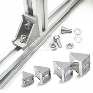 Aluminium L type Corner Bracket Fittings Corner Angle Bracket Connector For Aluminium Profile 2020,3