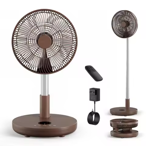 12 Inch Standing Fan KW12 Rechargeable Telescopic Oscillating Pedestal Fan