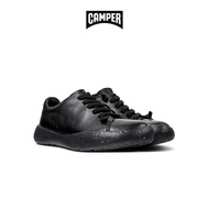 CAMPER รองเท้าผ้าใบหนัง ผู้ชาย รุ่น PEU STADIUM สีดำ ( SNK - K100742-001 )