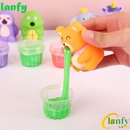 LANFY Unicorn Fidget Toys, Soft Clear Slime Vomitive Bear Squeeze Toy, Creative Stretch Squeezing Cartoon Cute Squeeze Sensory Toys Adult