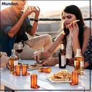 MUNDAN 10Pcs Western Cowboy Glasses, Plastic Transparent Mini Cowboy Boot Glasses,  1 Oz Shot Glasse