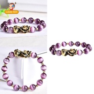 [Whgirl] Amethyst Feng Shui Wealth Bracelet, Feng Shui Beads Bracelet for Men Women Attract Wealth M