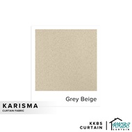 KKBS CURTAIN Karisma Curtain Fabric Cut Via Meter - Grey Beige (59")