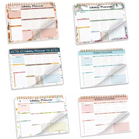 Weekly Planner Notebook Coil-binding Weekly Academic Planner 52 Week Journal Notebook Weekly Planner