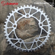 จานโซ่จักรยาน KEOS 110BCD 36T-56T สีเงิน ทำจากอลูมิเนียมอัลลอย สำหรับ Shimano FC4500 APEX 5 รู จักรย