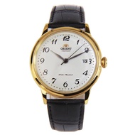 Orient Bambino RA-AC0002S10B Automatic Black Leather Gold Case Mens Watch