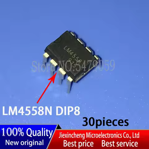 LM4558N LM4558 DIP8 Operational amplifier New original 30pcs