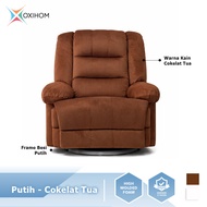 Oxihom LN1 Sofa Single Sofa Goyang Rocking Sofa Reclining Putar 360 Derajat Sofa Tidur Sofa Multifun
