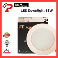 18W FF LIGHTING CONCEALED LED DOWNLIGHT - (4” / 6” ROUND – WHITE SURFACE SLIM TYPE ) C/W 1 YEAR WARR
