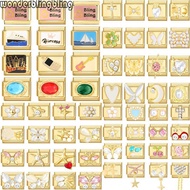 Classic Charms All Gold Color English Words Sweet Stainless Steel Jewelry Link Italian Fit 9mm Makin