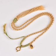 T Thailand Amulet Chain Handmade Hand Rubbed Cotton Rope Tibetan Amulet Lanyard Thangka Pendant Rope