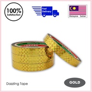 [My Baking Place] Gold Dazzling Metallic Tape (1 roll), Laser Tape, Foil Tape, Biscuit Tape, Metalli