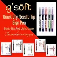 Quick Drying pen by G-soft needle tip sign pen 0.5