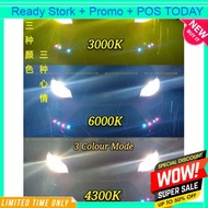 3 three Colour Led headlight Fog lamp light 3000k 4300k 6000k 8000k H1/H3/H4/H7/H8 H11 H16 HB3=9005 