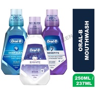 Oral-B Moutwash Deep Clean 250ML (EXP12/26)/ 7 Benefits 250ML / 3D White 237ML (EXP02/27)