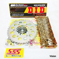 Gear Set SSS 428 Vixion Old / Vixion New / Byson & Rantai DID HDS Gold