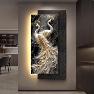 Meaning Good Modern Light Luxury Peacock Entrance Entrance Decorative Painting Living Room Corridor 