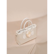 HIATUS Ivory Retro Shell Satin Handbag Medieval Style Multi-Layer Cross-Body Small Square Bag Summer