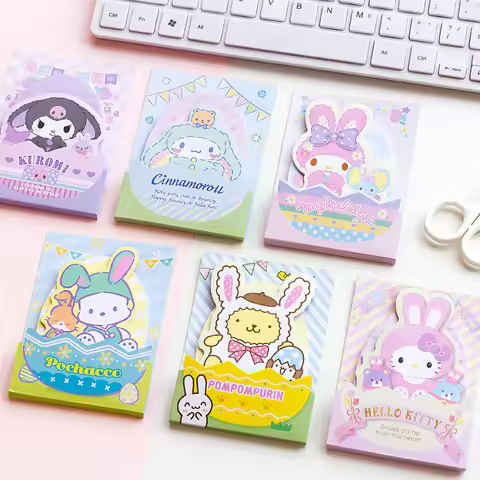 Cartoon Kuromi Melody Sanrio Easter Egg Sticky Note Office Message Memo Sticky Note Unique Adorable 