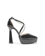 LT34- Giày đúp mũi nhọn bít hậu cao 13cm điểm nhấn hai quai chéo Alex Sara